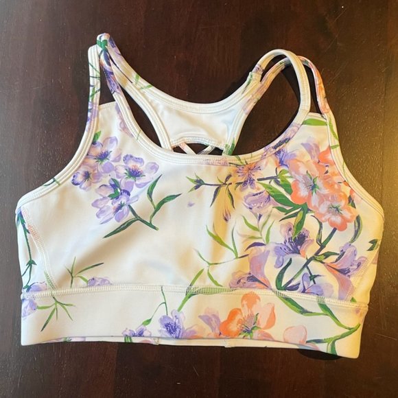 DKNY Floral Sports Bra - S - Picture 2 of 4